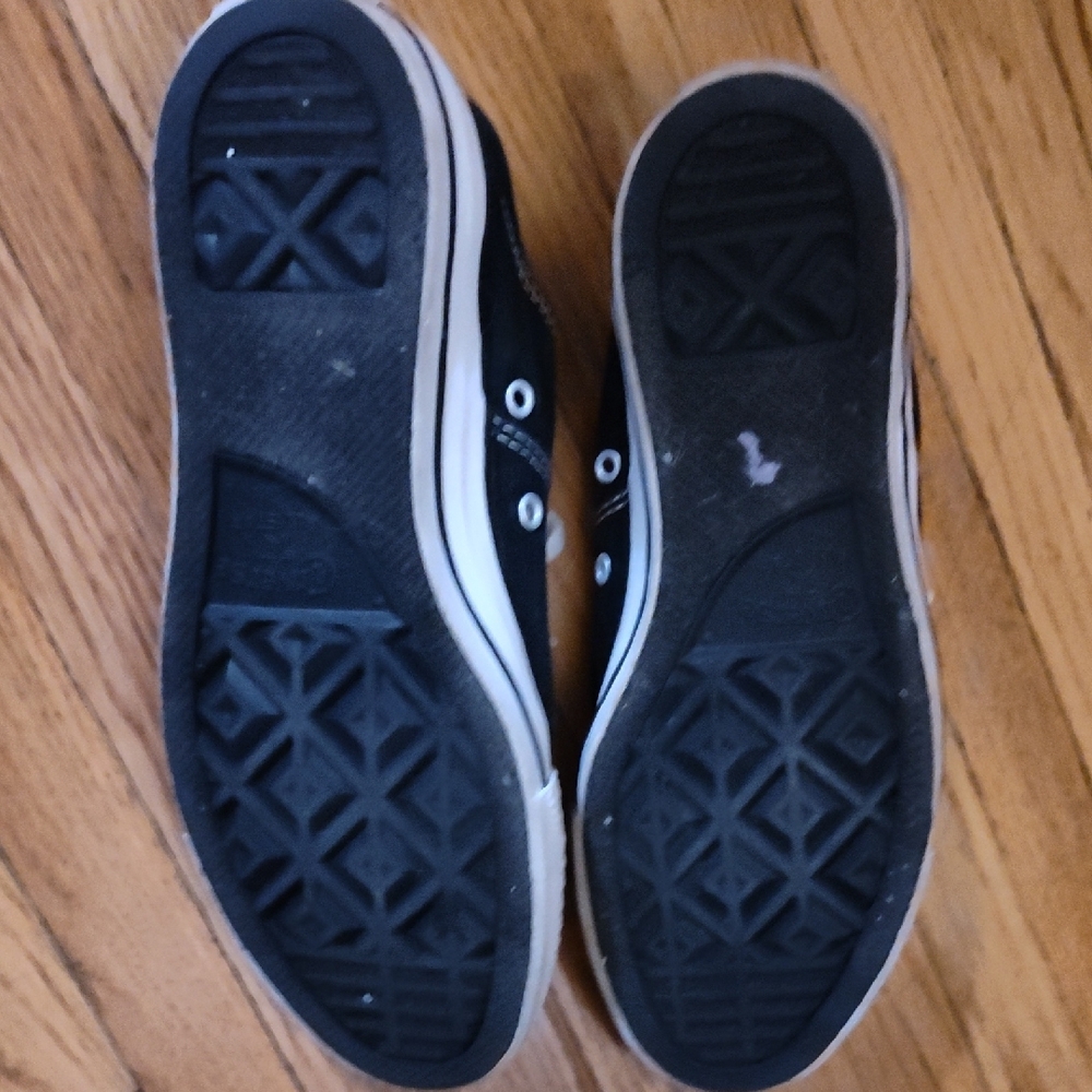 Converse Women's Black and White All Star Sneakers - Picture 5 of 7